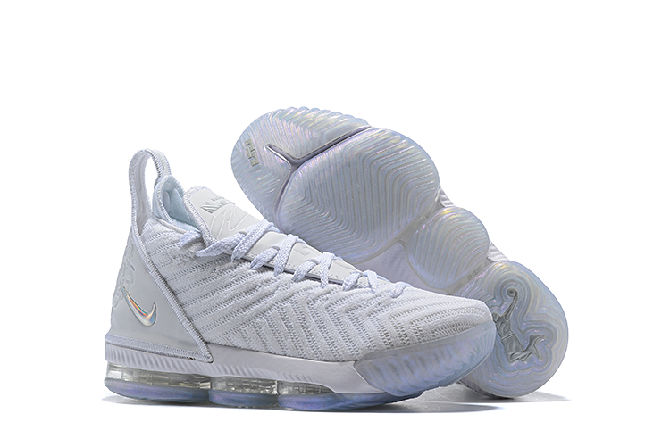 New Nike LeBron 16 White Silver Shoes